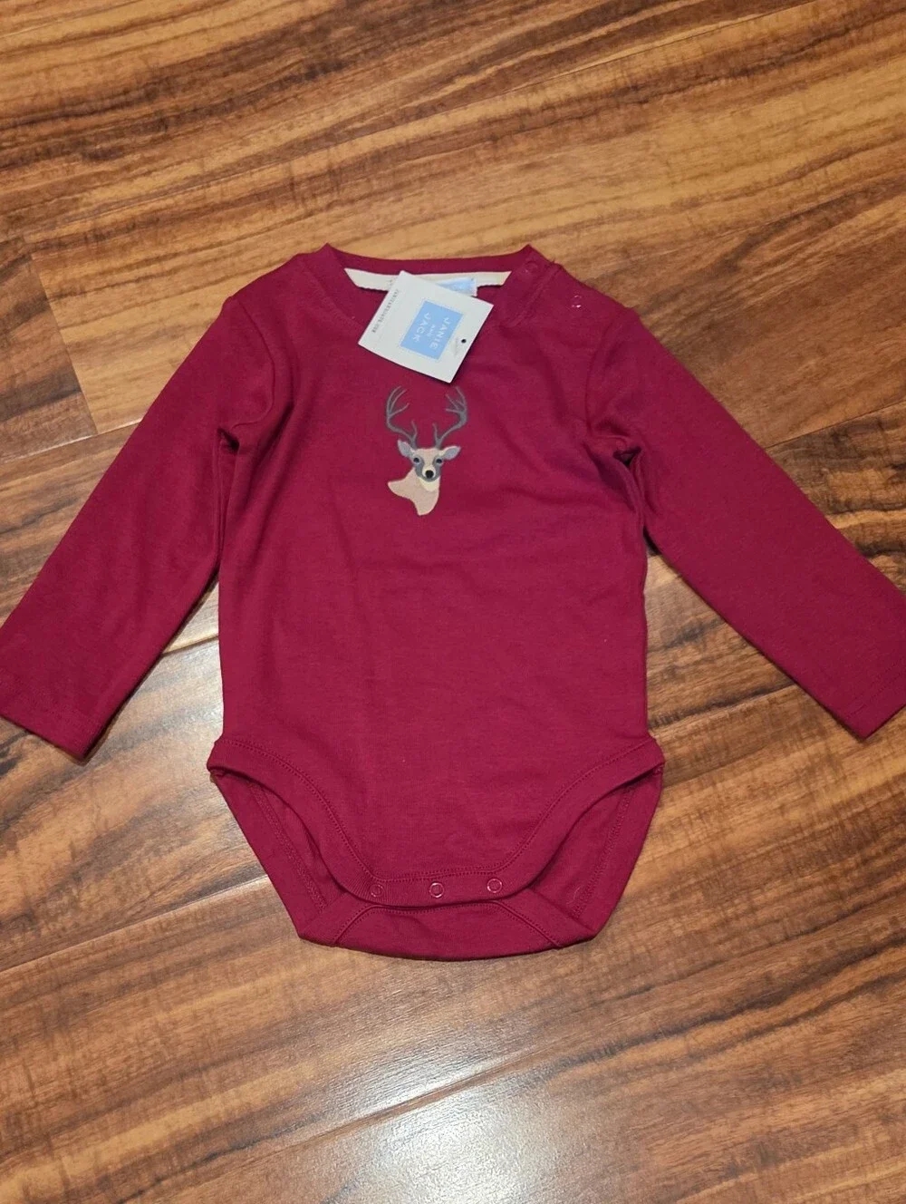 Janie and Jack NWT 6-12 Months Red Deer Holiday Bodysuit